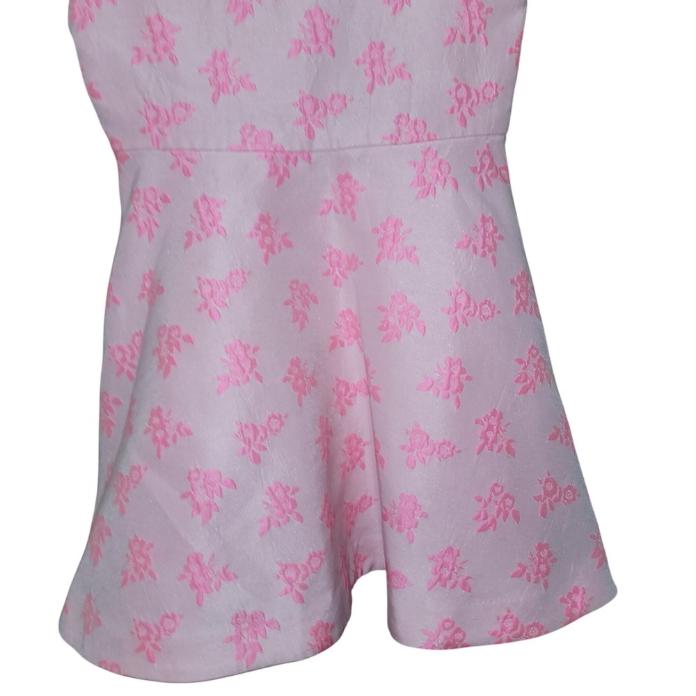 Janie & Jack Pink Floral Dress White Collar Preppy Classic 6 Dress Spring Easter - Picture 4 of 9